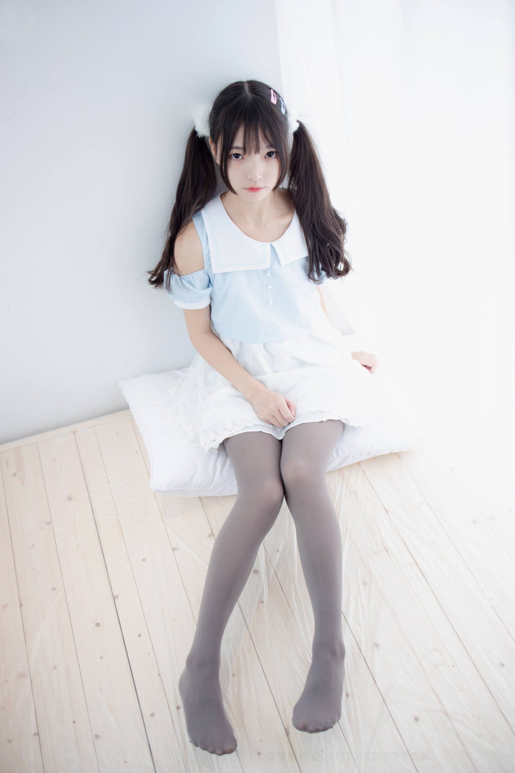 图片[2]-超级甜美的灰丝小姑娘【86P】20005-草莓街拍