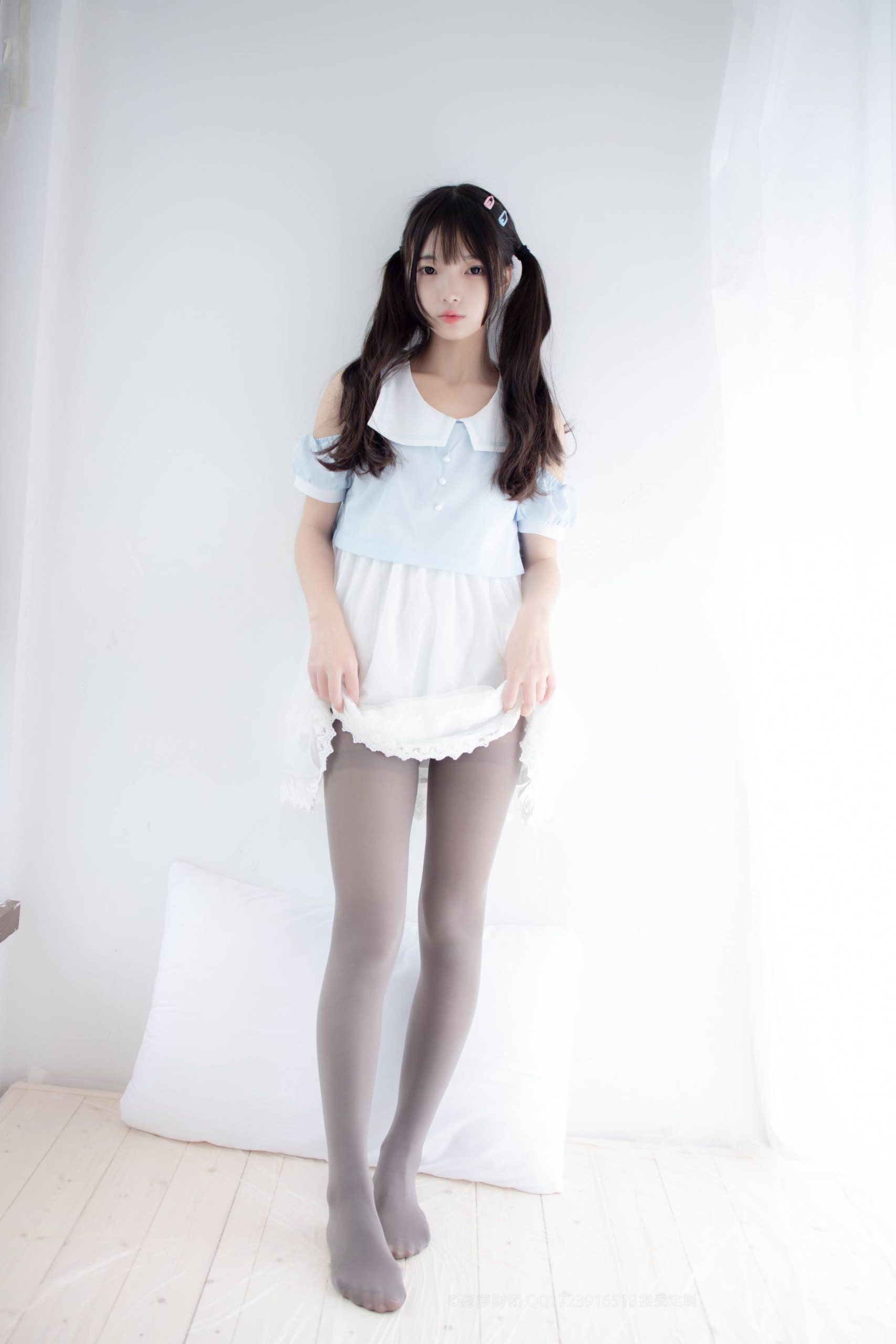 图片[4]-超级甜美的灰丝小姑娘【86P】20005-草莓街拍