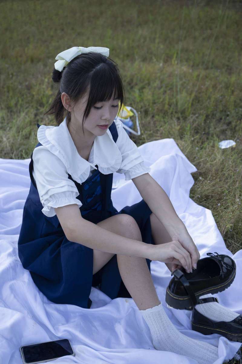 图片[4]-非常甜美的牛仔裙女孩【226P】20021-草莓街拍