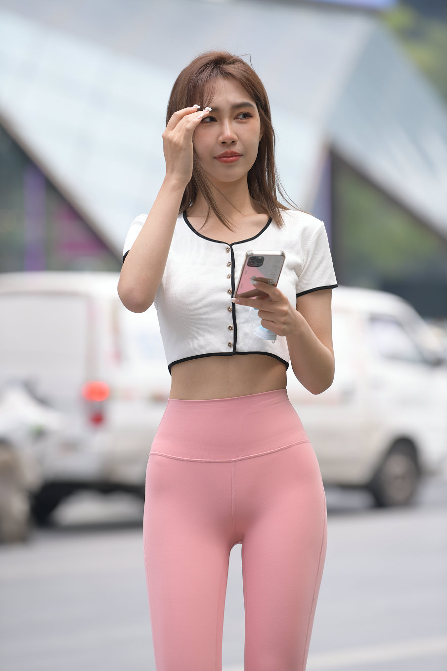 图片[2]-街拍粉色瑜伽裤女孩J2900 645P1V-20.7GB-草莓街拍
