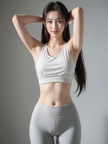 图片[3]-AI瑜伽裤清纯妹子系列图-草莓街拍