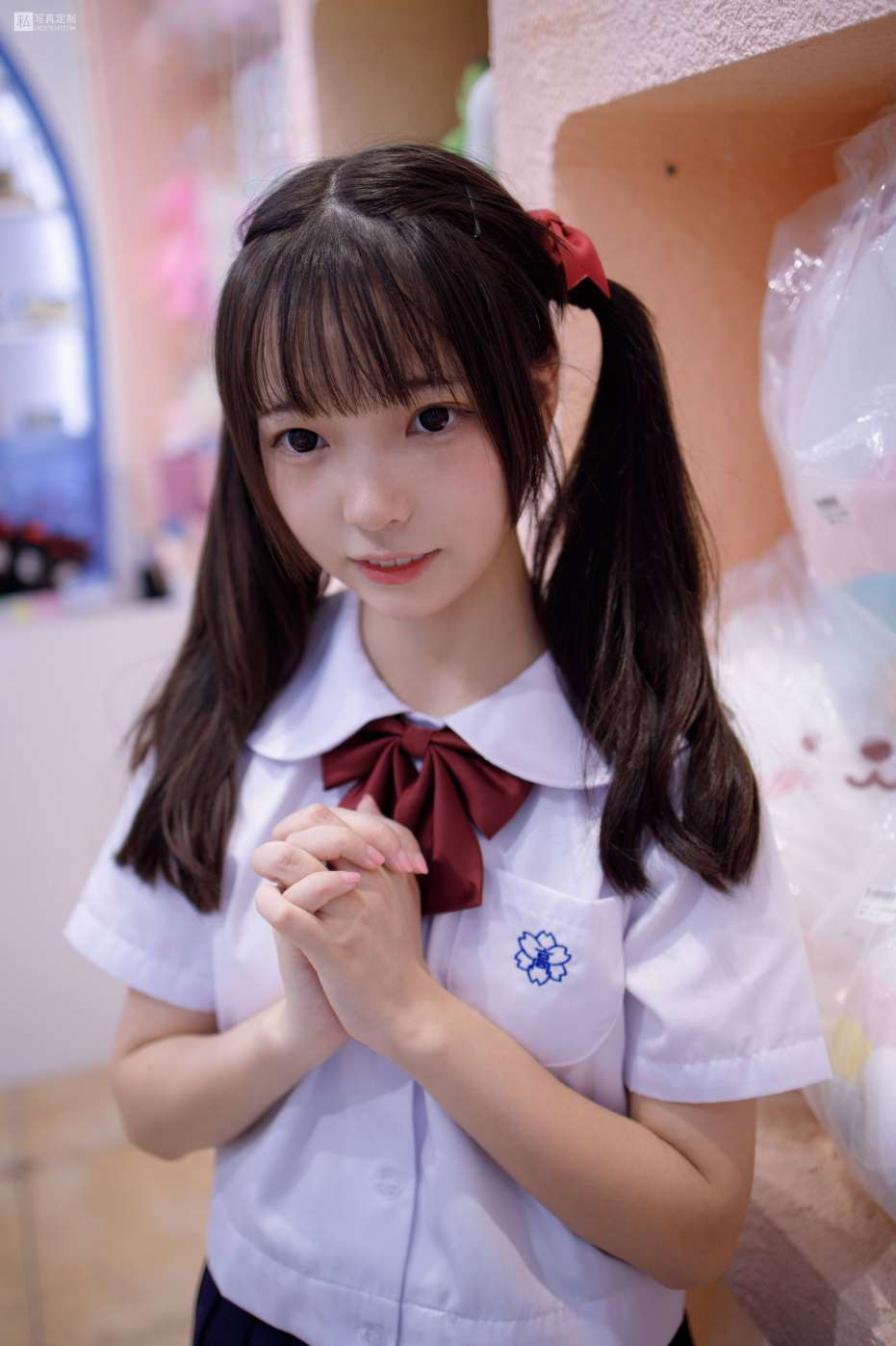 图片[4]-眼神好清澈的双马尾白丝女孩【75P】20019-草莓街拍